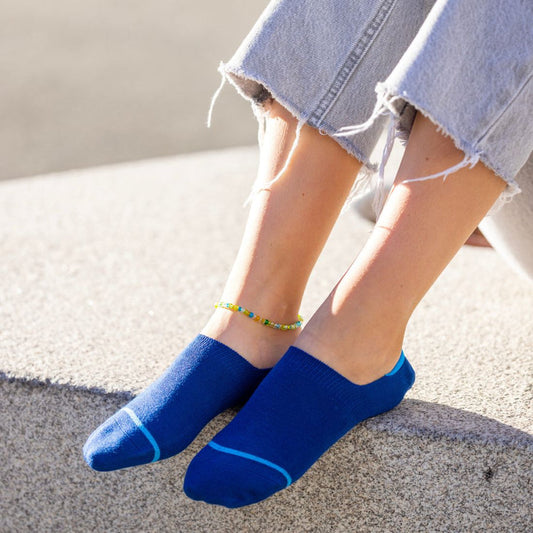 Royal Blue 'No Show' Bamboo Socks