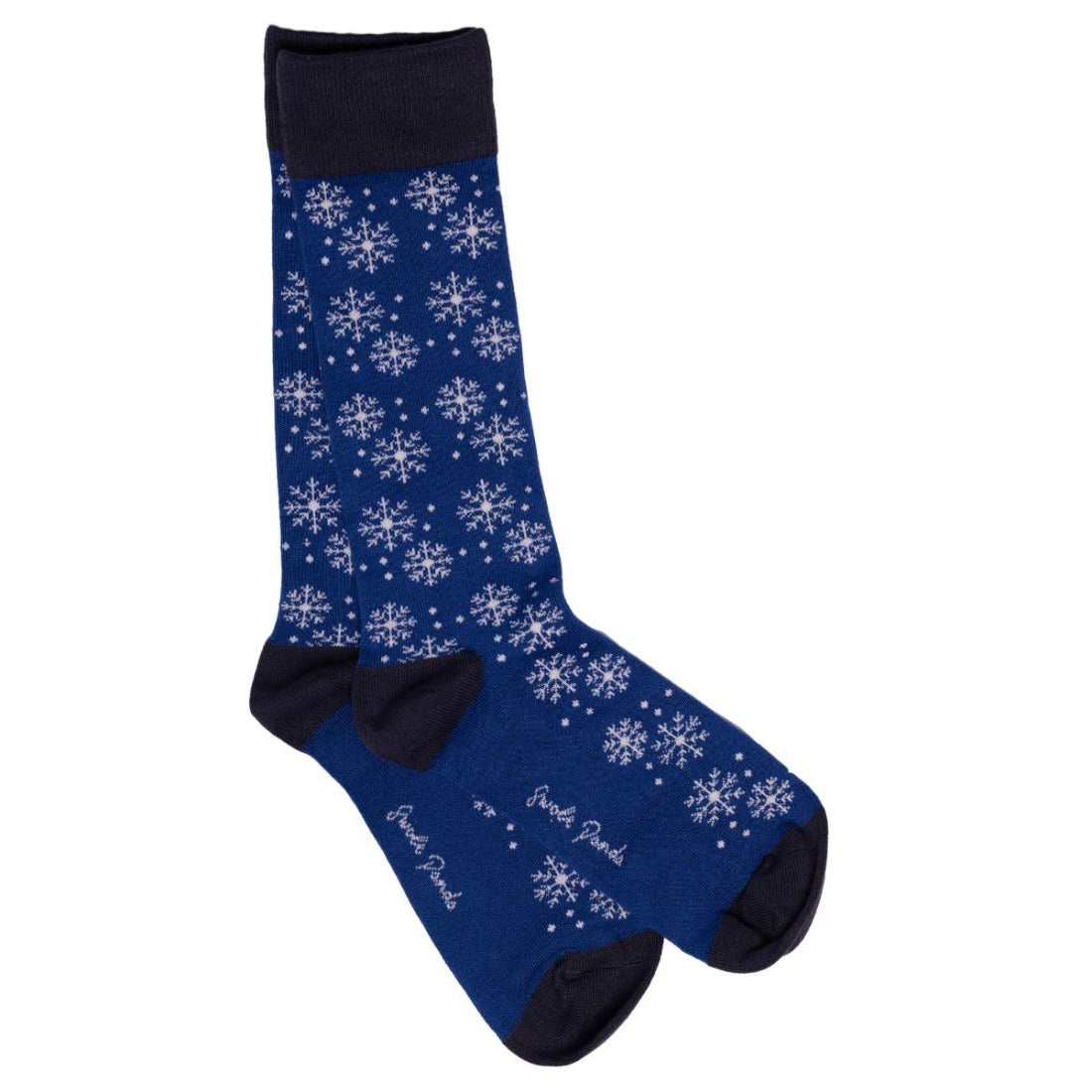 Snowflake Sock Box - 1 Pair of Bamboo Socks (His)