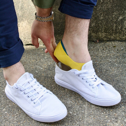 Neon Yellow 'No Show' Bamboo Socks