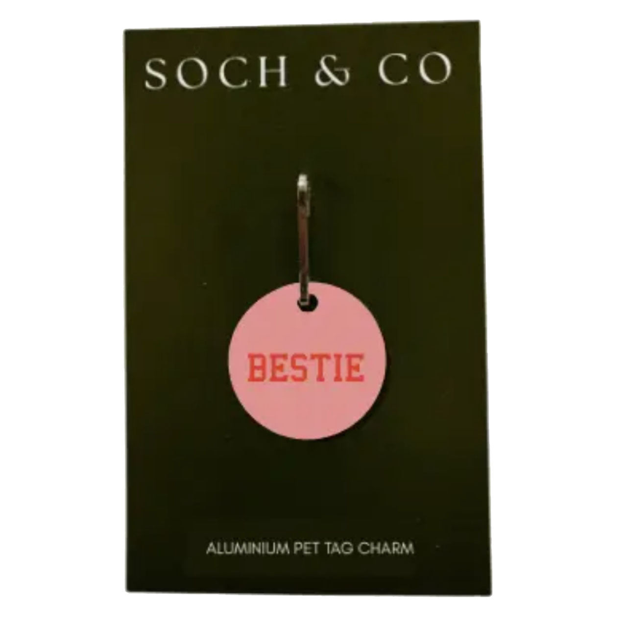 Bestie Pink Pet Dog Charm Tag