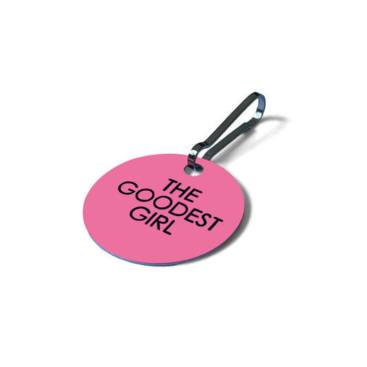 The Goodest Girl Pink Pet Dog Charm Tag