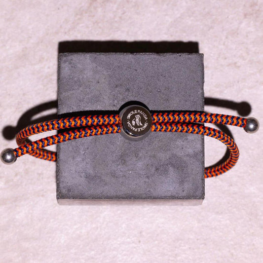 Rope Bracelet - Blue and Orange ZigZag