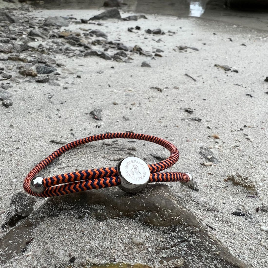 Rope Bracelet - Blue and Orange ZigZag
