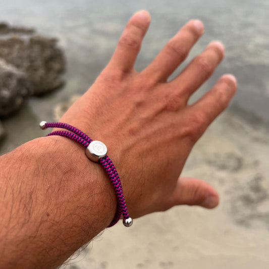 Rope Bracelet - Rich Pink Zig Zag