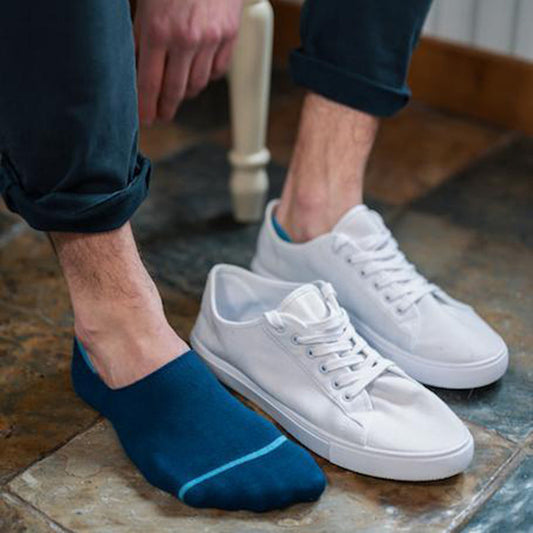 Royal Blue 'No Show' Bamboo Socks