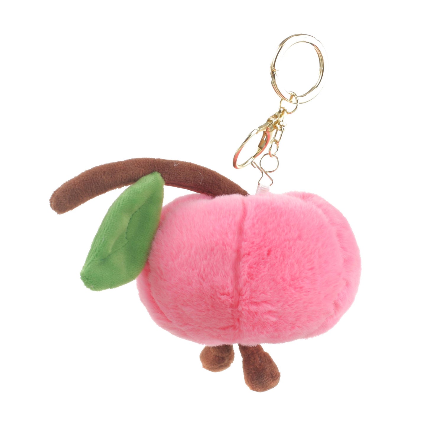 Plush Peach Bag Charm