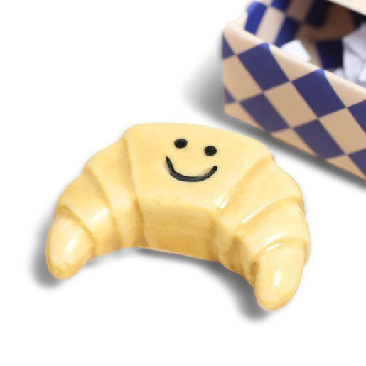 Tiny Matchbox Ceramic Token: Croissant