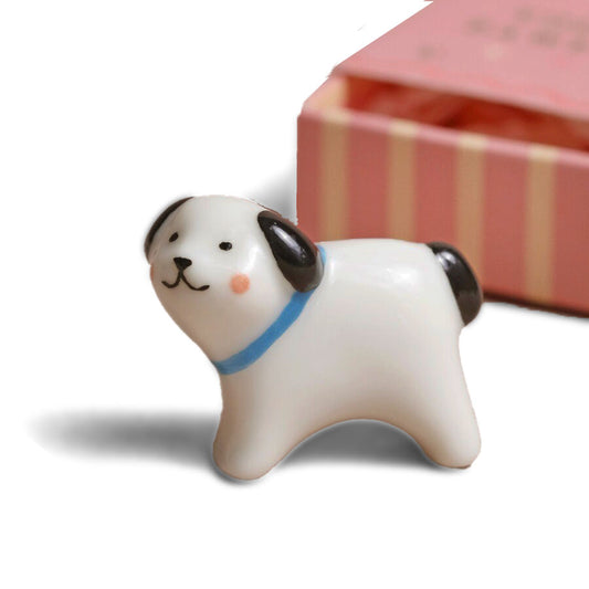 Tiny Matchbox Ceramic Token: Dog