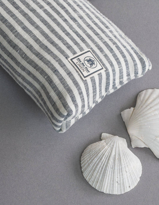 Hand Loomed Linen Cosmetic Bag - Denim Blue