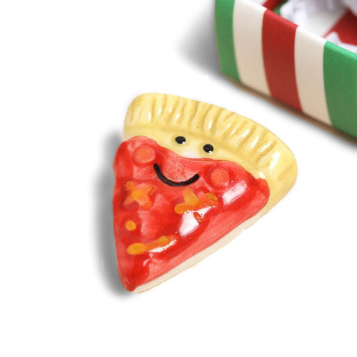 Tiny Matchbox Ceramic Token: Pizza
