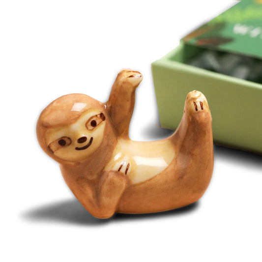 Tiny Matchbox Ceramic Token: Sloth