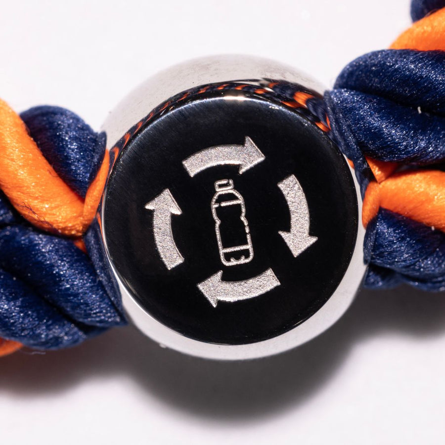 Rope Bracelet - Blue and Orange ZigZag