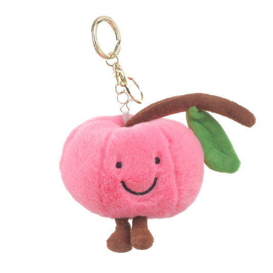 Plush Peach Bag Charm