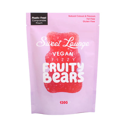 Vegan Fizzy Assorted Fruity Bears (Plastic-free) 130g