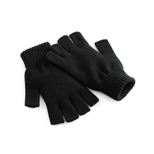 Beechfield - Fingerless Gloves: Black