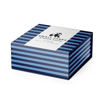Blue Stripe Sock Box - 3 Pairs of Bamboo Socks (His)