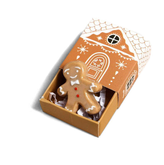 Tiny Matchbox Ceramic Token: Gingerbread Man