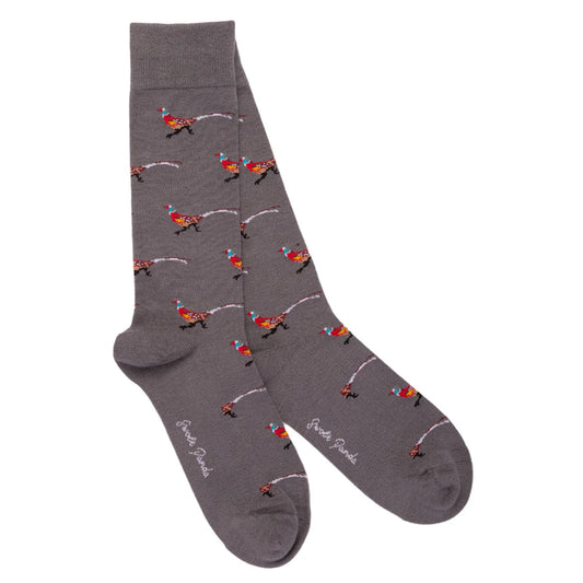 Grey Pheasant Bamboo Socks