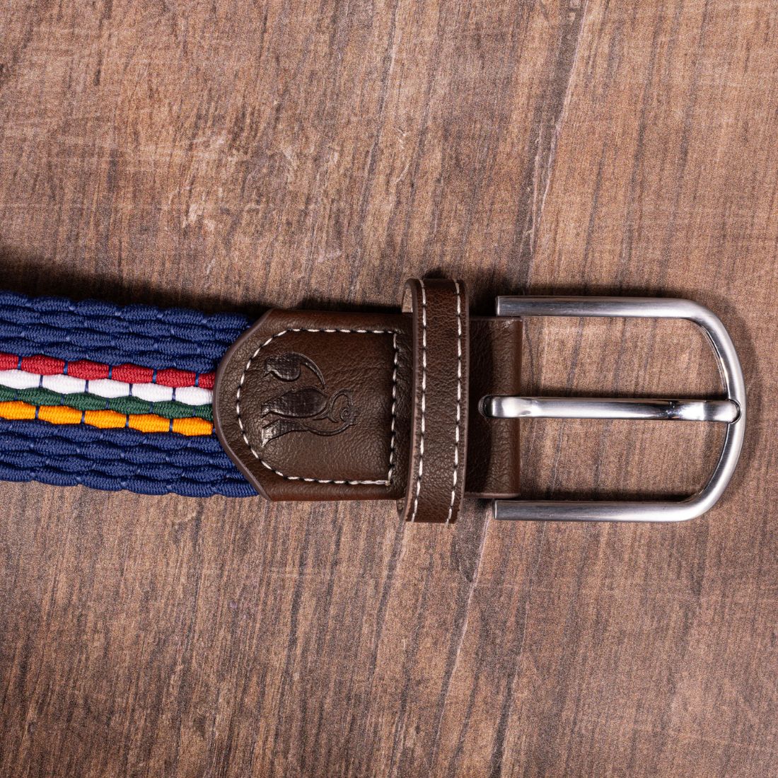 Woven Belt - Orange and Burgundy Fine Stripe
