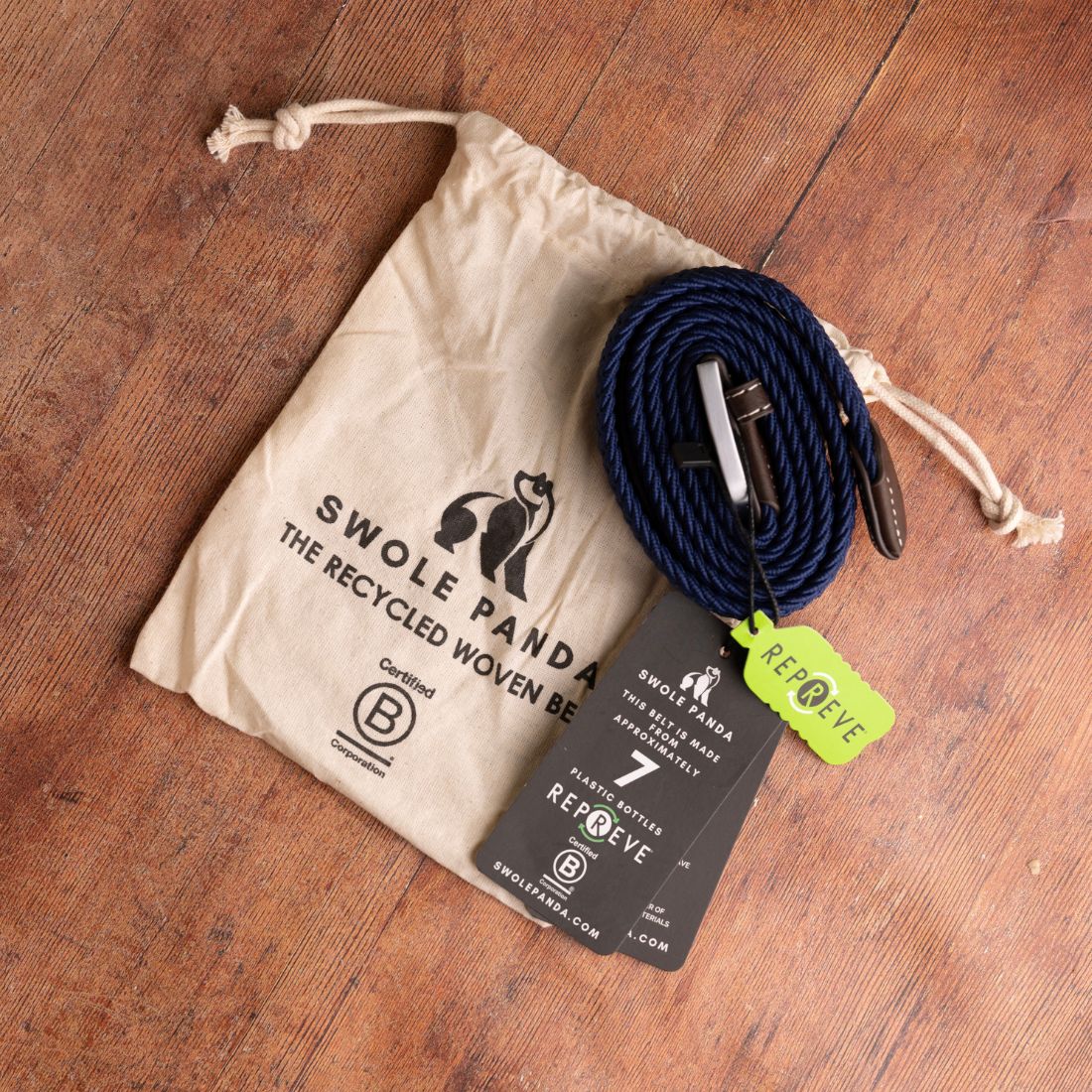 Woven Belt - Orange and Burgundy Fine Stripe