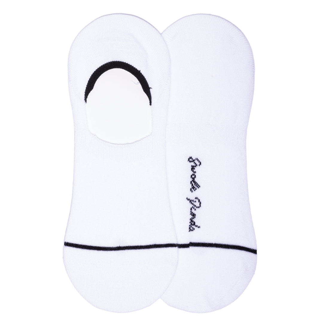 White 'No Show' Bamboo Socks
