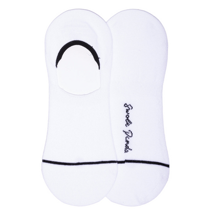 White 'No Show' Bamboo Socks