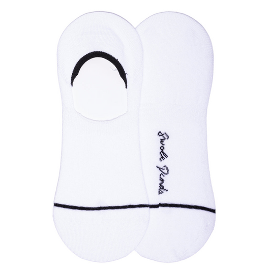White 'No Show' Bamboo Socks