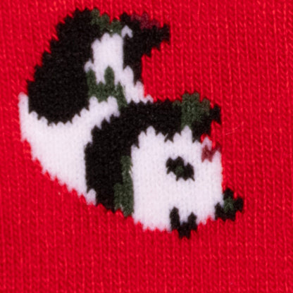 Red Skiing Panda Bamboo Socks