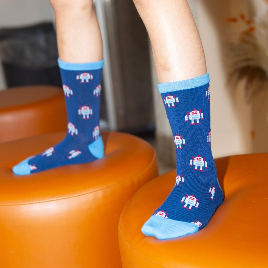 Children's Robot Bamboo Socks
