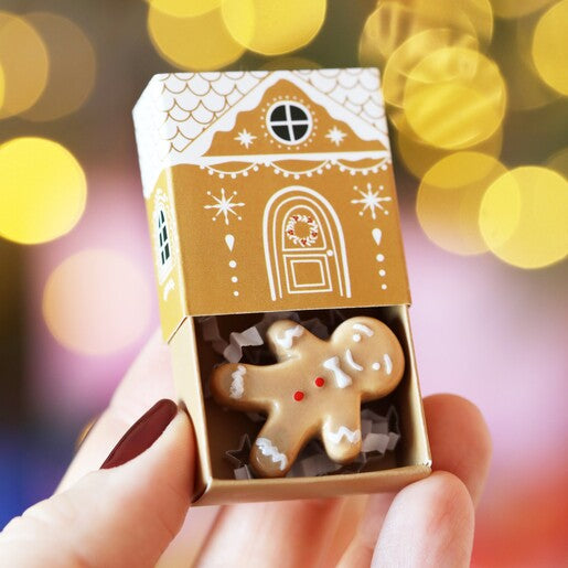 Tiny Matchbox Ceramic Token: Gingerbread Man