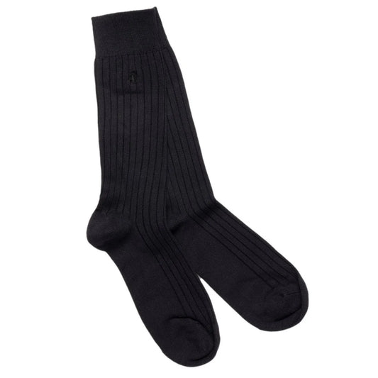 Jet Black Bamboo Socks