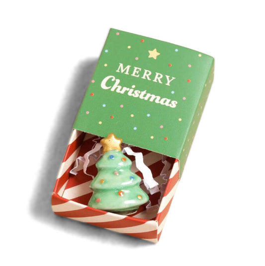 Tiny Matchbox Ceramic Tokens: Christmas Tree