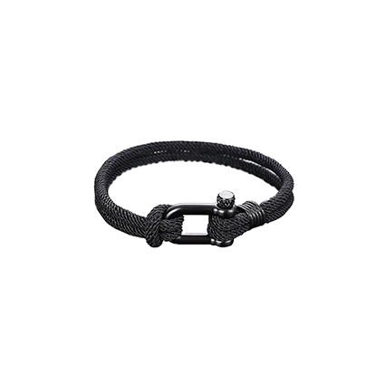 Nautical Style Sailor Rope Bracelet (black)
