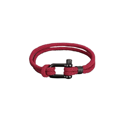 Nautical Style Sailor Rope Bracelet (wine-red)