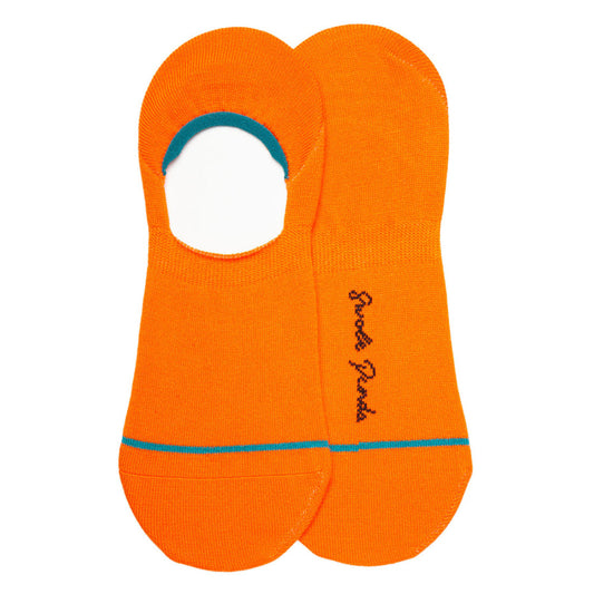 Neon Orange 'No Show' Bamboo Socks