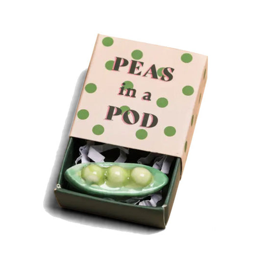 Tiny Matchbox Ceramic Tokens: Peas