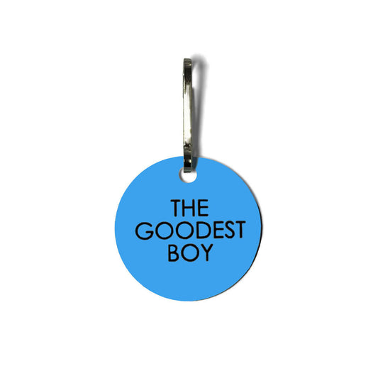 The Goodest Boy Blue Pet Dog Charm Tag
