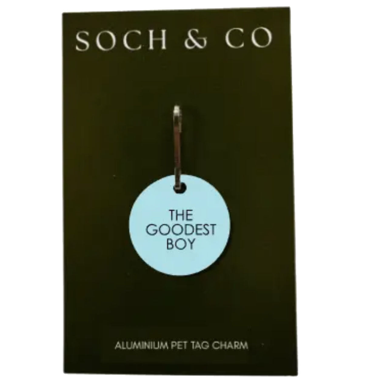 The Goodest Boy Blue Pet Dog Charm Tag