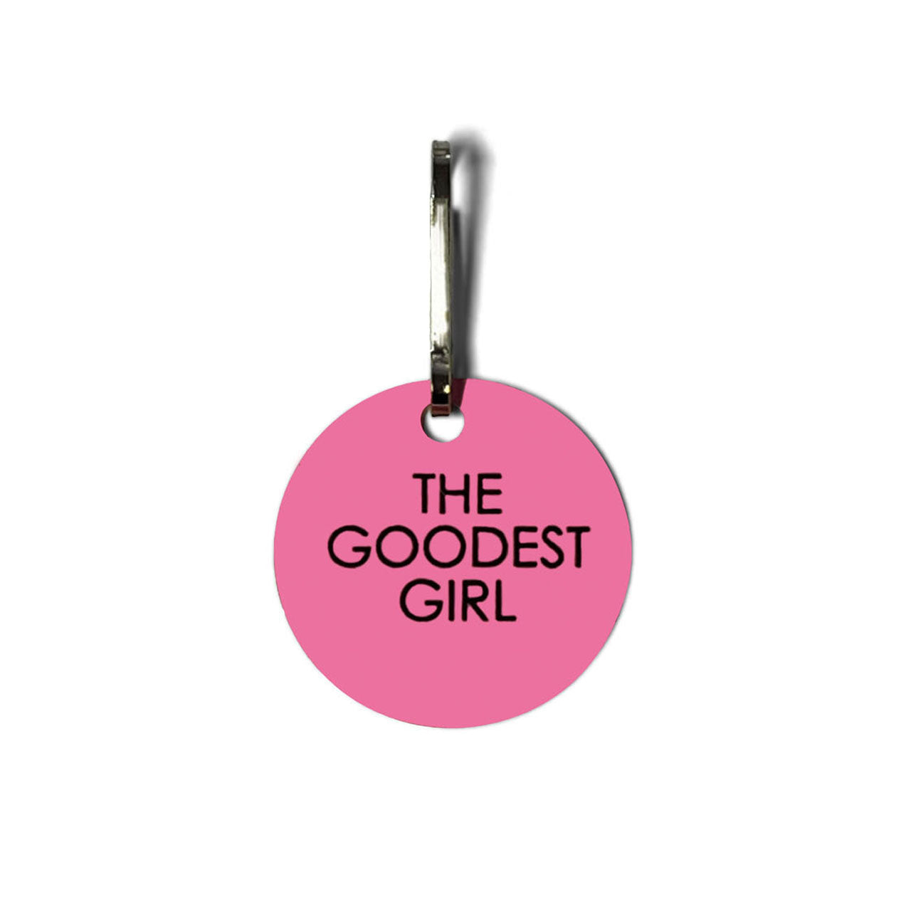 The Goodest Girl Pink Pet Dog Charm Tag