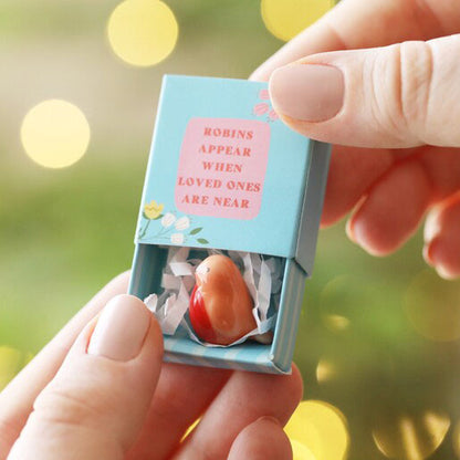 Tiny Matchbox Ceramic Token: Pumpkin