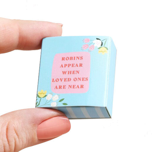 Tiny Matchbox Ceramic Token: Robin