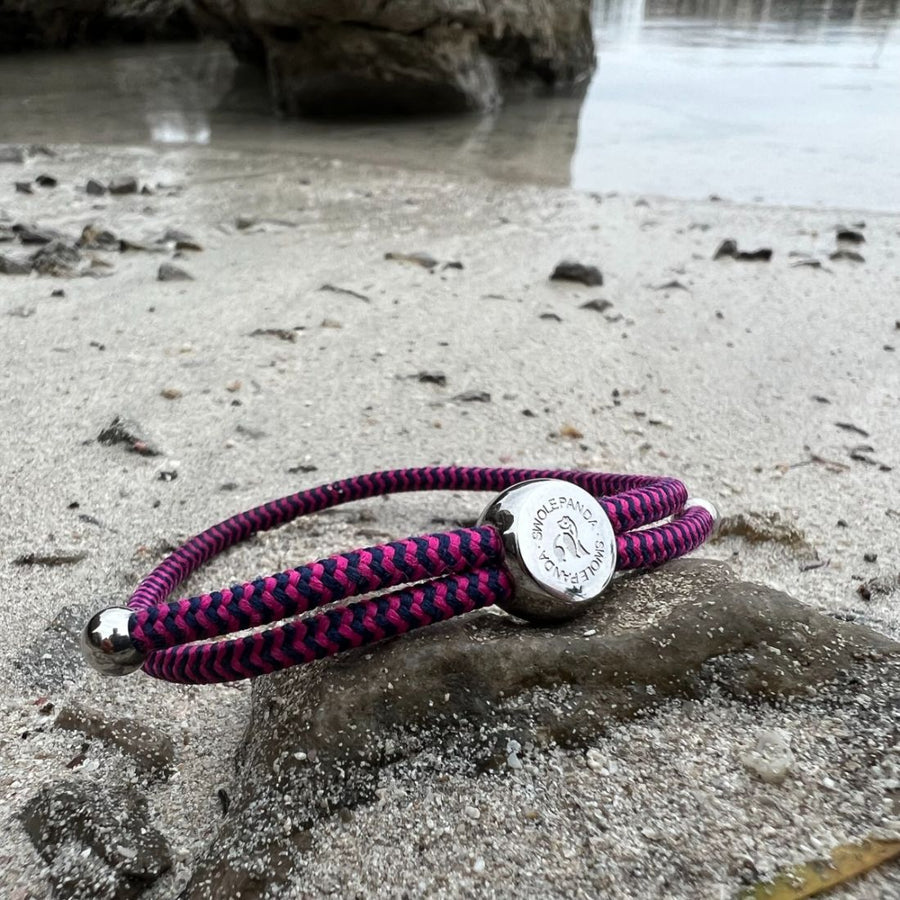 Rope Bracelet - Rich Pink Zig Zag