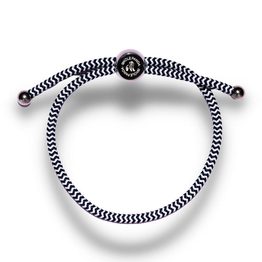 Rope Bracelet - Blue and White Zig Zag