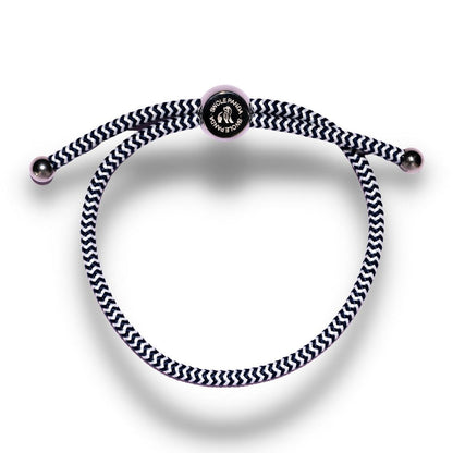 Rope Bracelet - Blue and White Zig Zag
