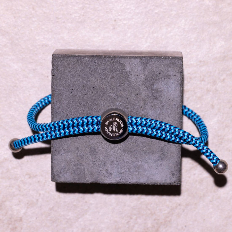 Rope Bracelet - Sky Blue Zig Zag