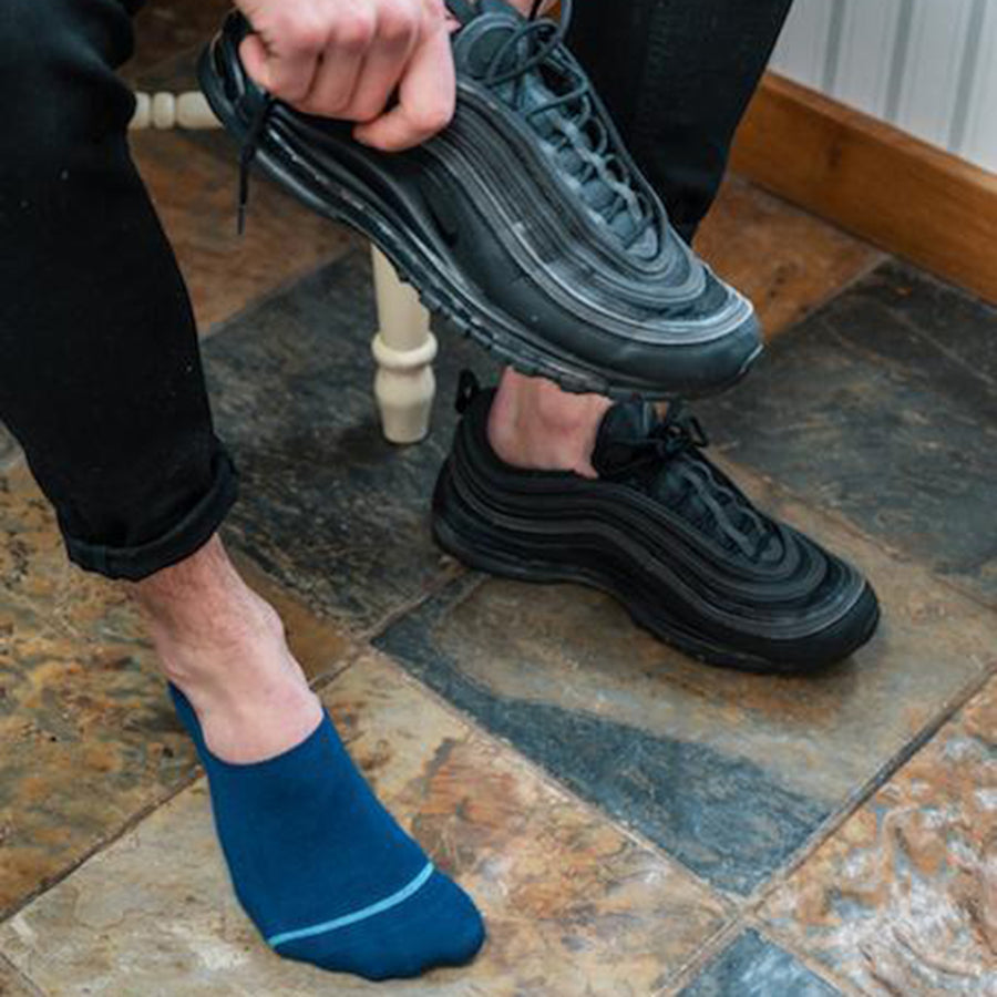 Royal Blue 'No Show' Bamboo Socks