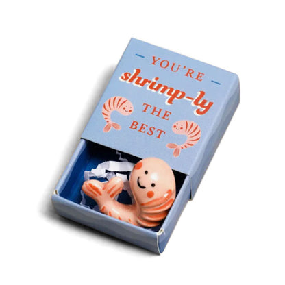 Tiny Matchbox Ceramic Tokens: Shrimp