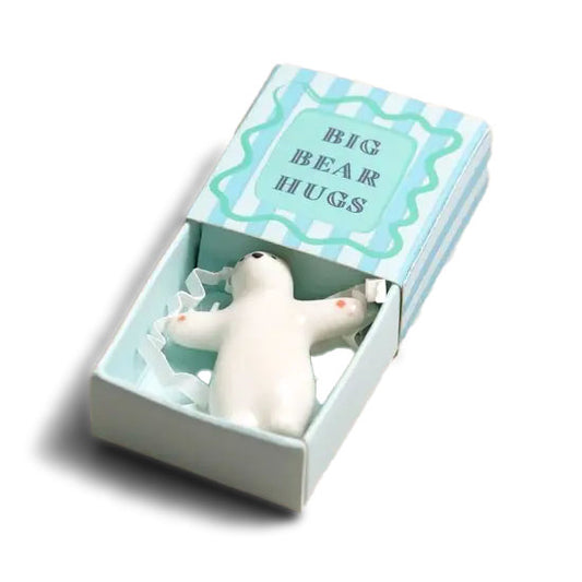 Tiny Matchbox Ceramic Token: Bear
