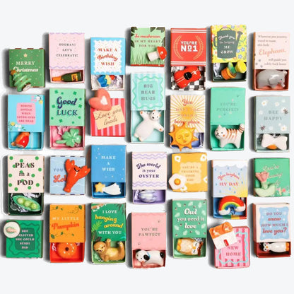 Tiny Matchbox Ceramic Tokens: Lobster