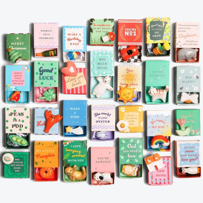 Tiny Matchbox Ceramic Tokens: Peas